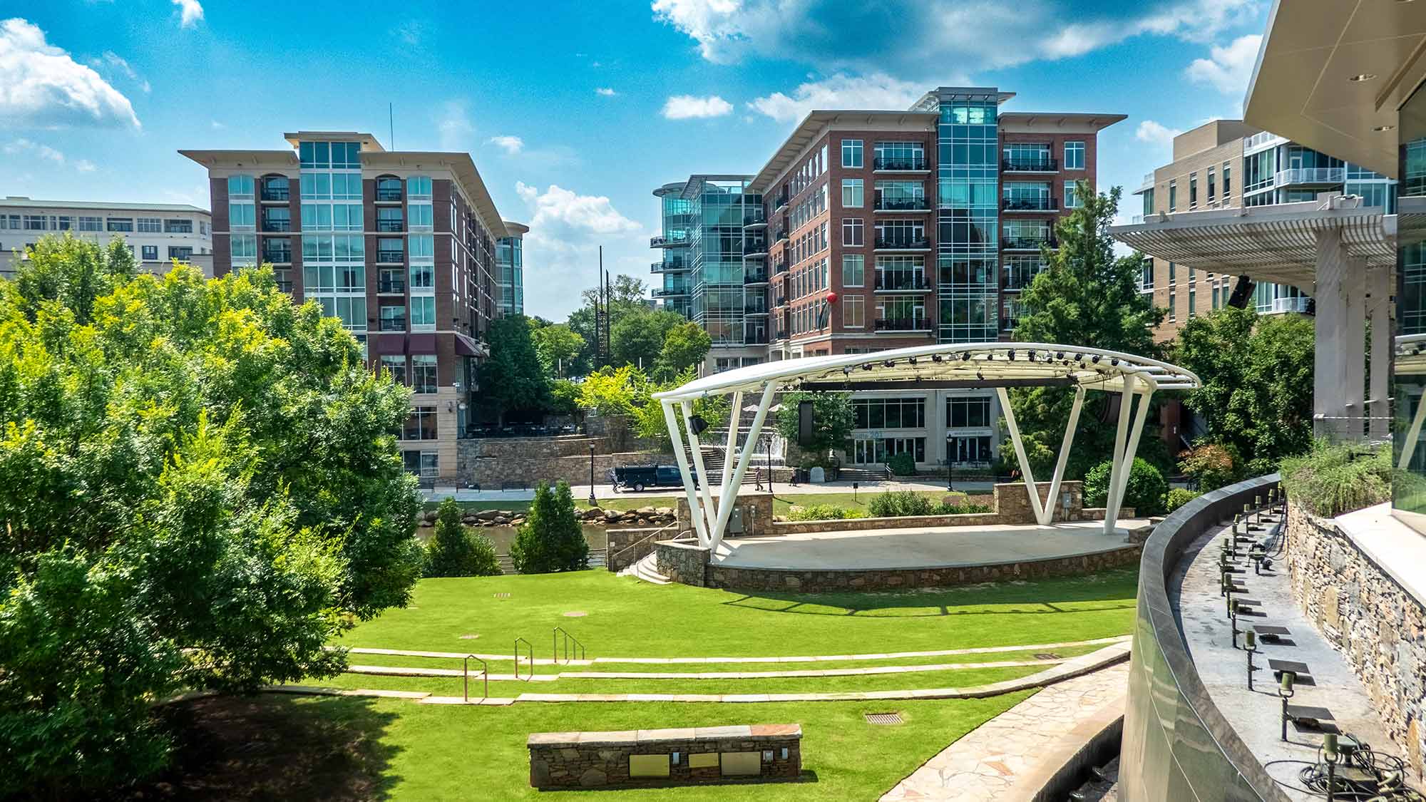 Peace Center Plaza + Amphitheatre Arbor Land Design